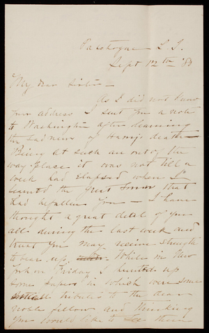 Charles G. Weir to Emma Weir Casey, September 12, 1880