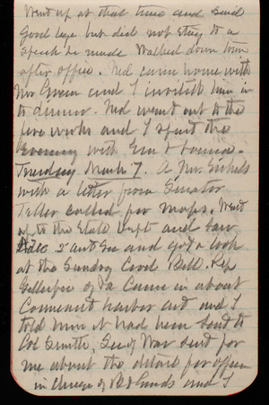 Thomas Lincoln Casey Notebook, February 1893-May 1893, 20, Went up at that time and said