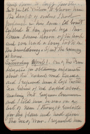 Thomas Lincoln Casey Notebook, February 1893-May 1893, 52, sent them to [illegible]