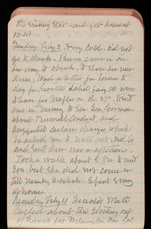 Thomas Lincoln Casey Notebook, November 1894-March 1895, 105, the Evening Star and got home at
