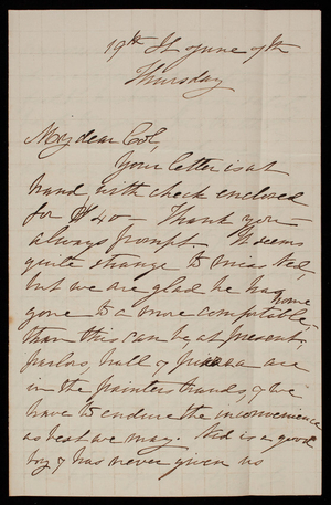 Alice W. Babcock to Thomas Lincoln Casey, June 7, 1883