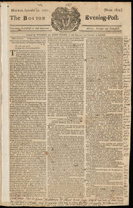 The Boston Evening-Post, 30 September 1771