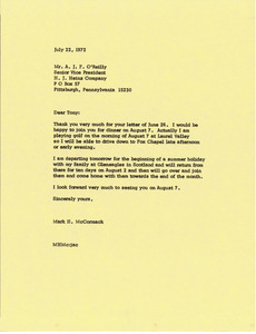 Letter from Mark H. McCormack to A. J. F. O'Reilly