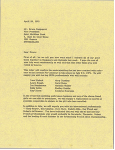 Letter from Mark H. McCormack to Bruce Rappaport