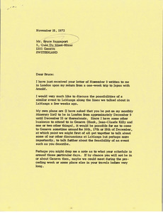 Letter from Mark H. McCormack to Bruce Rappaport