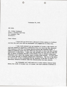 Letter from Mark H. McCormack to Wilbur M. Muirhead