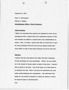 Memorandums from Edward J. Keating to Mark H. McCormack