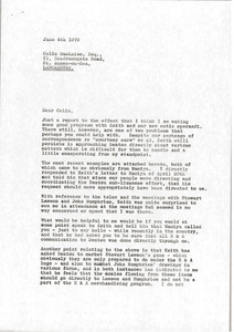 Letter from Mark H. McCormack to Colin MacLaine