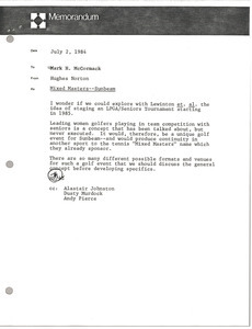 Memorandum from Hughes Norton to Mark H. McCormack