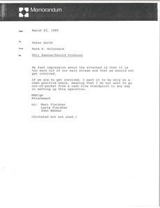 Memorandum from Mark H. McCormack to Peter Smith