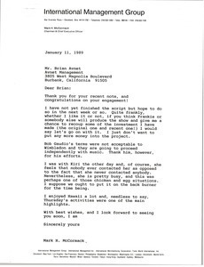 Letter from Mark H. McCormack to Brian Avnet - Digital Commonwealth
