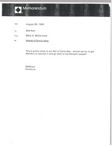 Memorandum from Mark H. McCormack to Bob Kain