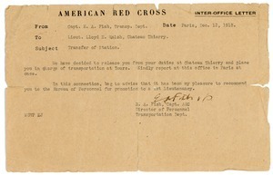 Letter from E. A. Fish to Lloyd E. Walsh