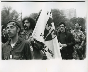 Vietnam Veterans Against the War carry their banner