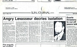 Angry Levasseur decries isolation