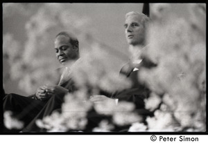 Speakers seated on the dais at the Martin Luther King memorial service