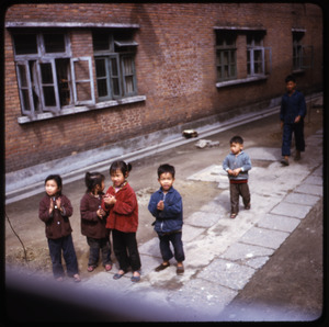 Children in yard at school