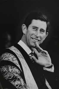 Prince Charles, before speaking at the 350th anniversary celebration of Harvard University