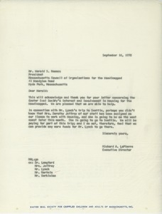 Letter from Richard A. LaPierre to Harold S. Remmes