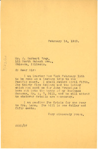 Letter from W. E. B. Du Bois to J. Herbert Gray