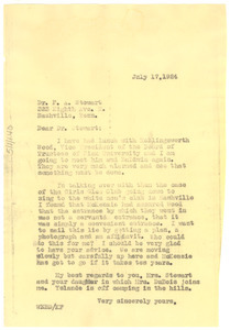 Letter from W. E. B. Du Bois to F. A. Stewart