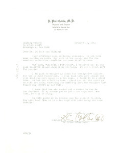 Letter from P. Prince Cobbs to W. E. B. and Shirley Graham Du Bois