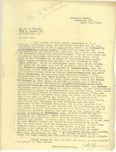 Letter from A. P. Spencer to C. B. Hosmer