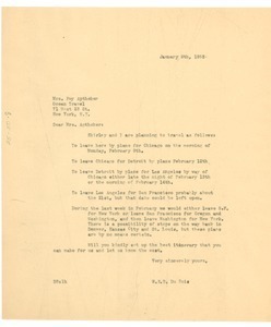 Letter from W. E. B. Du Bois to Ocean Travel