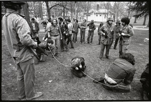 Vietnam Veterans Against the War demonstration 'Search and destroy': veterans taking 'prisoners of war' on Boston Common