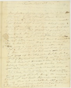 Letter from Daniel C. Hudson to Erasmus Darwin Hudson