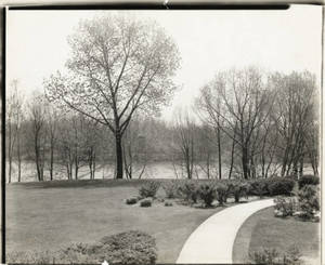 MacLean Terrace of Alumni Hall overlooking Lake Massasoit (1947)
