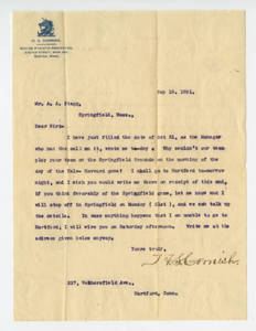 Letter to Amos Alonzo Stagg from the Boston Athletic Association, September 18, 1891