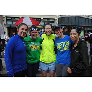 Amanda Dezak (left) and Meagan Kelly Bufano (second from right) with their friends at #OneRun