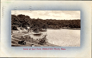 Scene at Spot Pond, Middlesex Fells, Mass.: Stoneham, Mass.