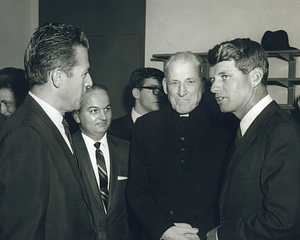 Charles Santos Jr. with Cardinal Cushing and Robert Kennedy