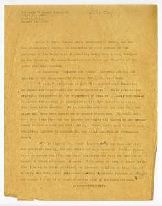 Statement by the Citizens National Committee for Sacco and Vanzetti, August 16, 1927