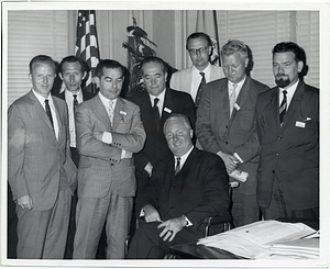 Mayor John Collins with unidentified men