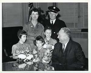 Fire chief Jackie Martin in the Mayor's office