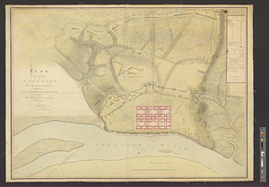 Plan of the town of Savannah, with the works constructed for its defence, together with the approaches & batteries of the enemy, and the joint attack of the French and rebels on the 9th of October, 1779
