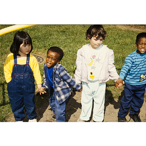 Young children at an outdoor playground