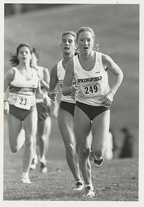 Springfield College Cross Country runners in a race (1991)