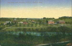 East view from dormitory at Massachusetts Agricultural College
