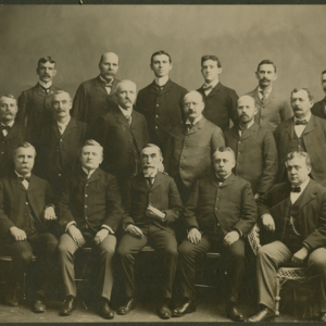 Group photo: 17 men in three rows