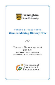 Women Making History Now Program