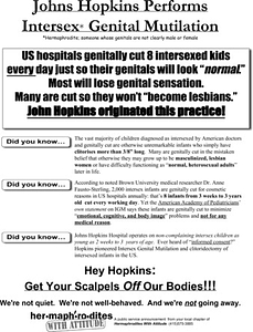 Johns Hopskins Performs Intersex Genital Mutilation Flyer