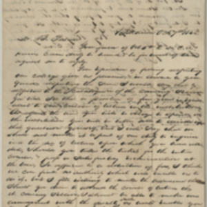 Letter from C. O. Cone to B. Palmer
