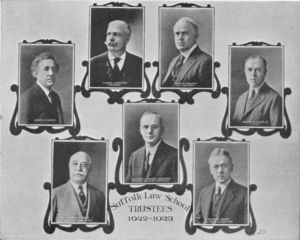 Members of Suffolk University Law School's Board of Trustees (scanned from the Law School catalog)