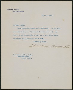 Letter, March 3, 1905, Theodore Roosevelt to James Jeffrey Roche