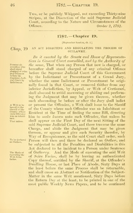 1782 Chap. 0019 An Act Directing And Regulating The Process Of Outlawry.