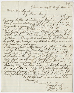 J. Jay Dana letter to Edward Hitchcock, Jr., 1864 March 2